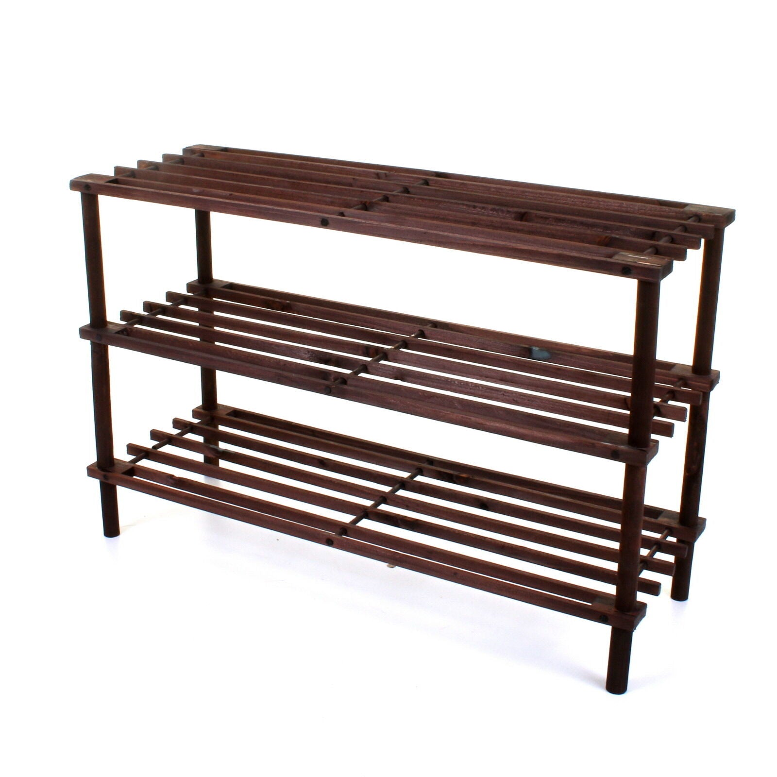 3 4 SLATTED TIER SHOE RACK WOODEN SHOE ORGANISER STORAGE UNIT SHELF STAND RACK