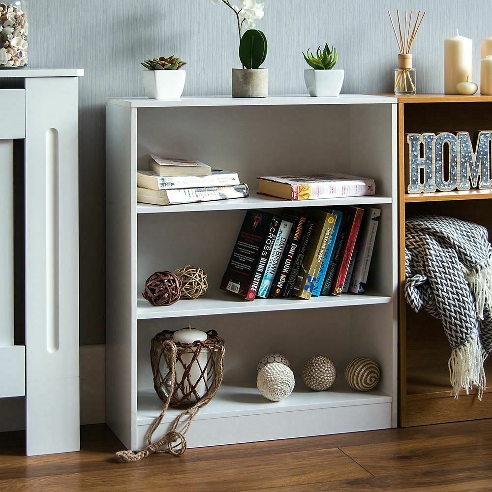 2 3 4 5 Tier Wooden Bookcase Shelving Display Storage Shelf Unit Wood Furniture