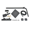 Bathroom Thermostatic Mixer Shower Set Square Black Twin Head Exposed Valve