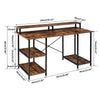 Large Computer Desk With Shelves Laptop Study PC Table Home Office Corner Desk