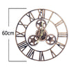 EXTRA LARGE ROMAN NUMERALS SKELETON WALL CLOCK BIG OPEN FACE ROUND 40/60/80CM