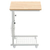 Adjustable Sofa Side End Coffee Table With Wheels C-Shaped Laptop Notebook Desk