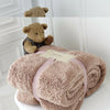 SOFT TEDDY BEAR FLEECE THROW CUDDLY SOFA BLANKET BEDSPREAD IN SINGLE DOUBLE KING