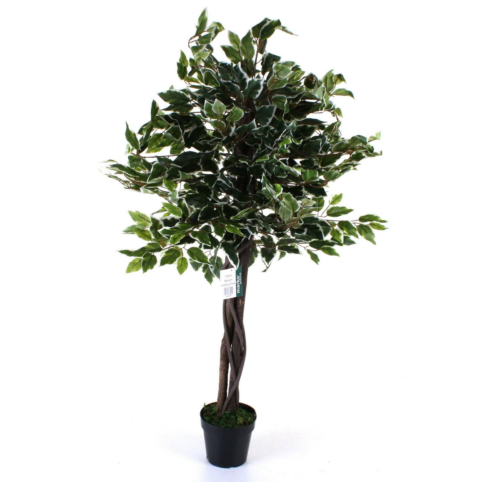 Large Artificial Tree Indoor Outdoor Home House Plant Bamboo Olive Banyan 120cm