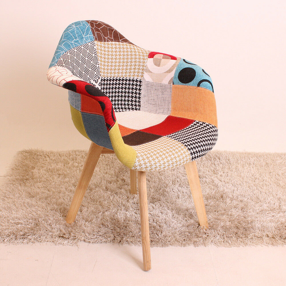 Patchwork discount tub chair