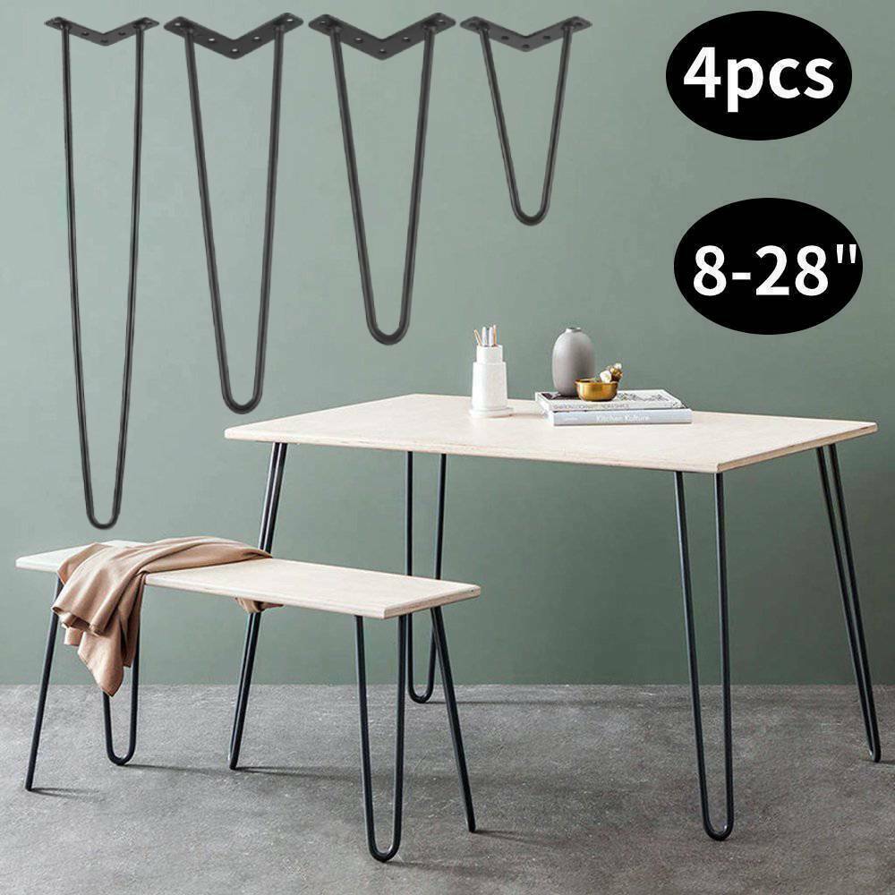 Set of 4 Hairpin Table Legs for Bench Coffee Table Furniture Desk 8 12 16 28"