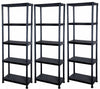 4/5 TIER PLASTIC SHELVING UNIT STORAGE RACKING SHELVES GARAGE WAREHOUSE SHED