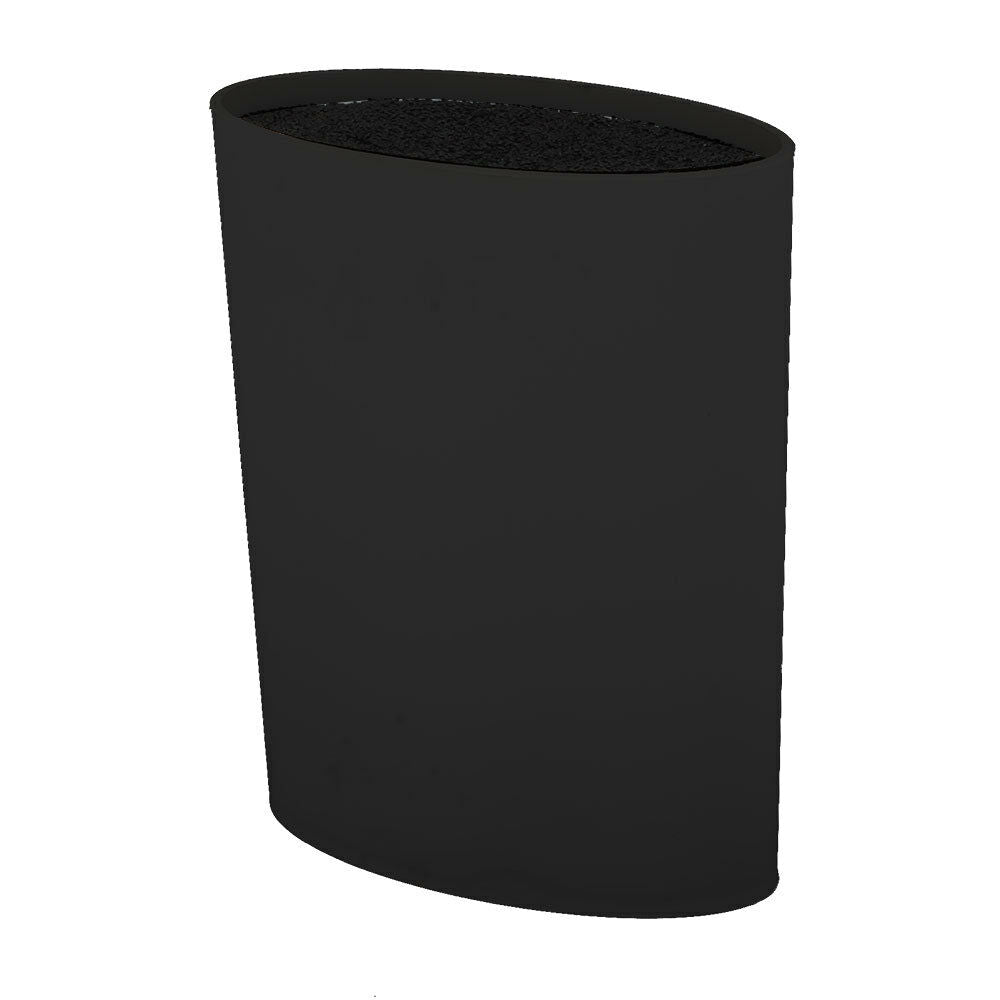 Knife Block Holder Universal Knife Block Oval knife Block Stand Rack Black
