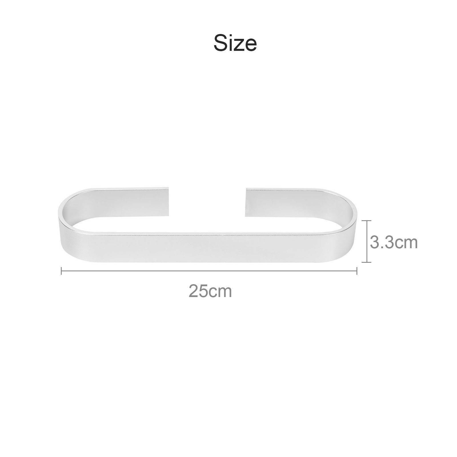 25cm New Towel Rail Rack Holder Wall Mounted Bathroom Shelf Stainless steel UK