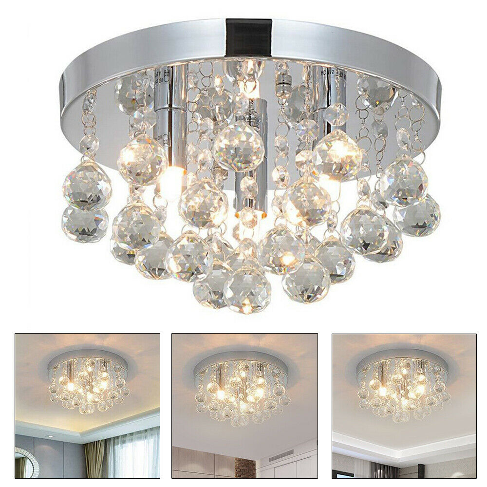 Chandelier Style Modern Ceiling Light Shade Pendant Crystal Bead Lights Lamp