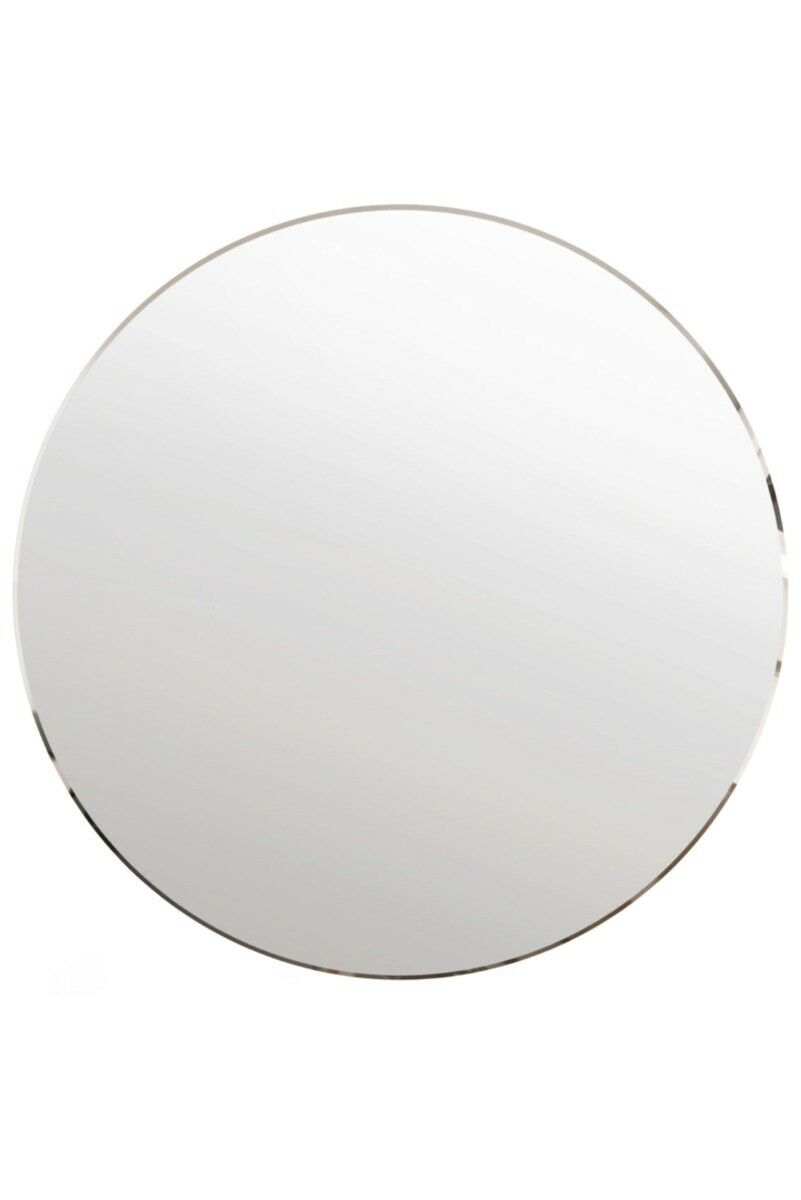 Large Round Mirror All Glass Frameless Silver Home Decor 2ft8 x 2ft8 80 X 80cm