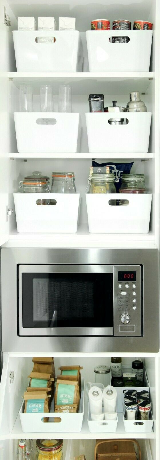 Small Large Rectangle Plastic Storage Baskets Boxes Tray Kitchen Home Office