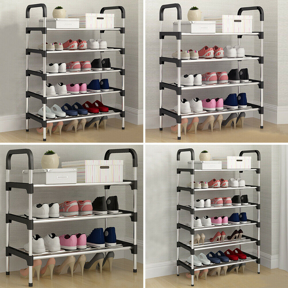 3/4/5/6 Tiers Door Side Shoes Cabinet Rack Storage Shelf Organizer Stand Holders