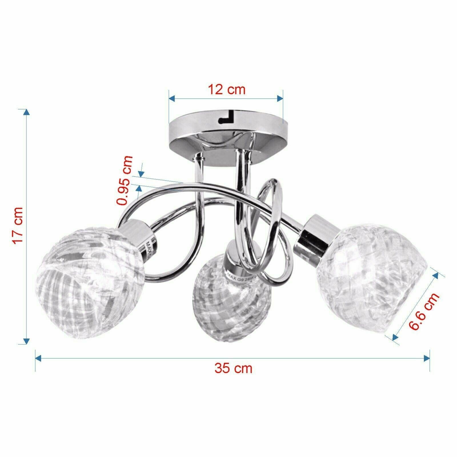 LED Crystal Ceiling Light Chandelier 3 way Lamp Kitchen Bed Living room Lights