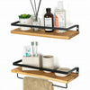 2X Wood Floating Shelf Wall Mounted Hanging Rack Display Rustic Storage Shelves