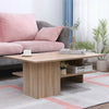 Oak 2 Tier Coffee Table Open Shelf Living Room Furniture Storage Cabinet
