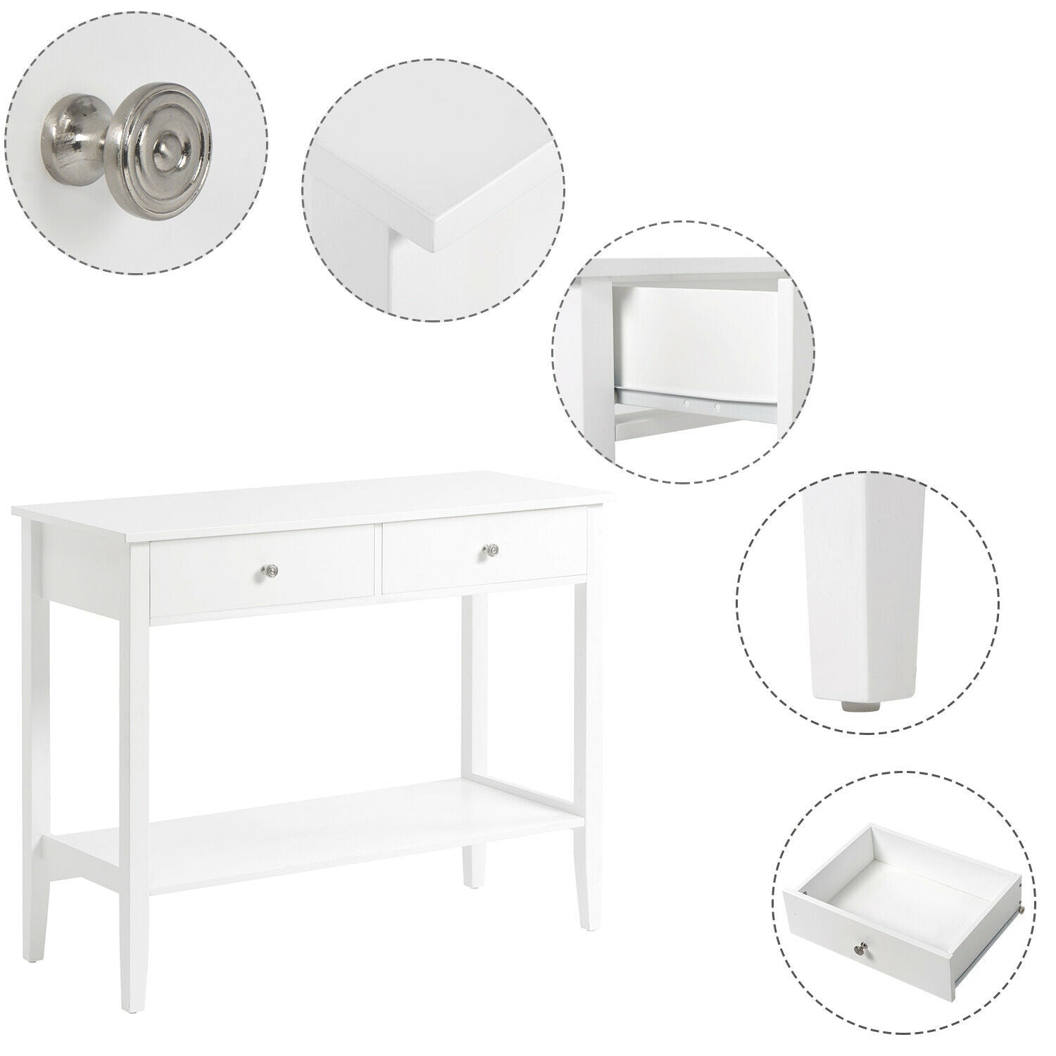 Console Table Hallway Shelf Storage Unit Sofa End Table Beside Table Furniture