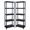 4/5 TIER PLASTIC SHELVING UNIT STORAGE RACKING SHELVES GARAGE WAREHOUSE SHED