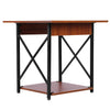 Retro Small Side End Coffee Table Wood & Metal Living Room Bedroom Furniture