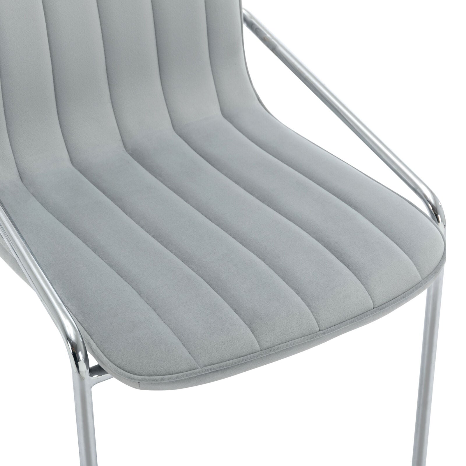 Set of 6 Velvet Dining Chairs Upholstered Leisure Accent Armchairs Chairs HT