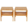 2 X Bedside Table Cabinet Side End Nightstand Storage Bedroom Furniture Bamboo