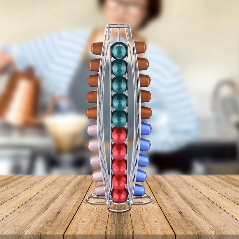 NESPRESSO 40 CAPSULE POD HOLDER STAND TOWER RACK STORAGE FOR KRUPS MAGIMIX (Coffee capsule holder)