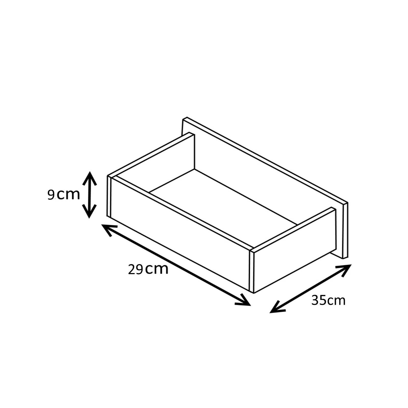 REFLECT XL - 3 Drawer Bedside Table in White High Gloss / Matt White - Bedroom