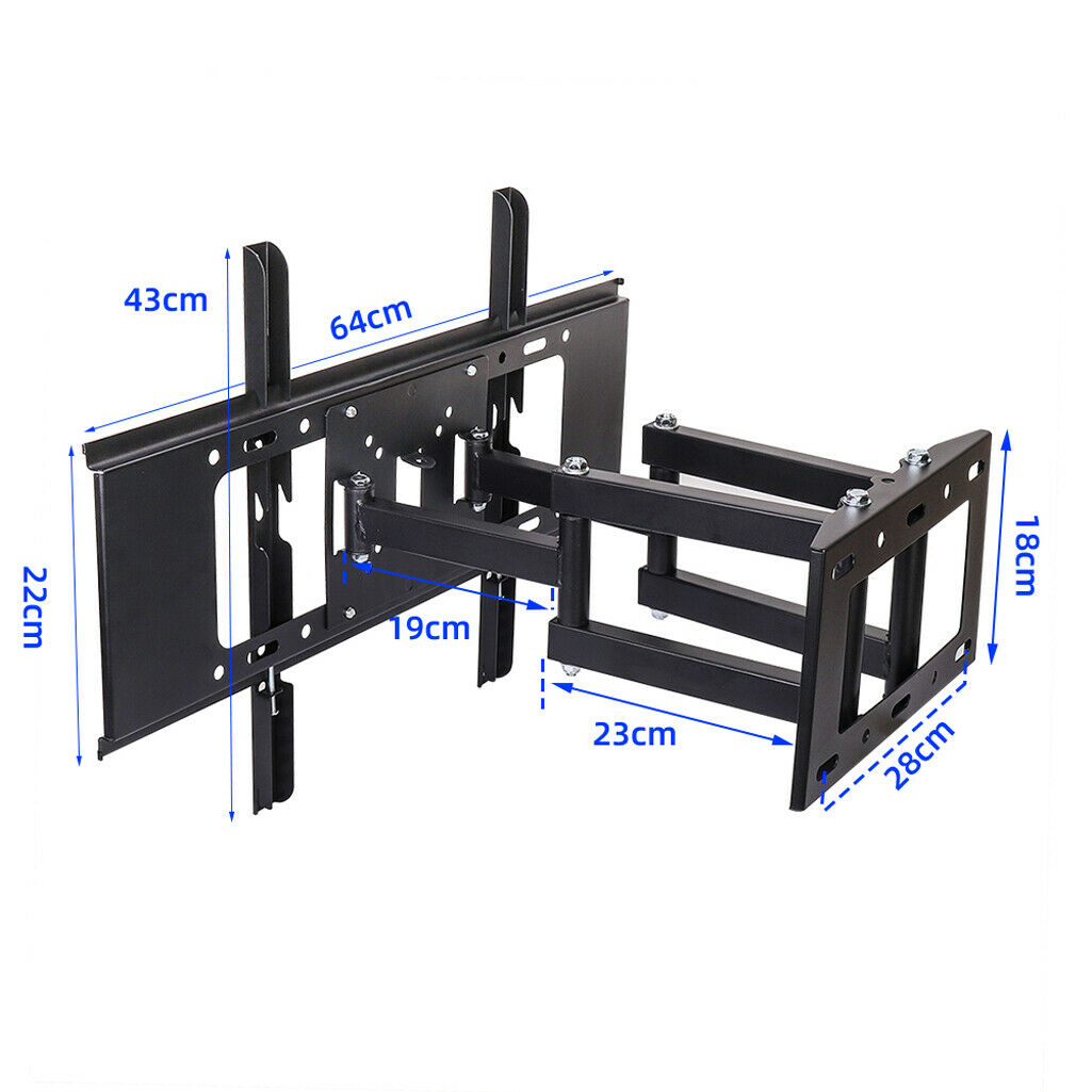 32-65" Heavy Duty Wall TV Mount Flexible Full Motion Swing Dual Long Arm Bracket