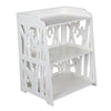 Hollow Bedside Table Nightstand Coffee Tea Side Lamp Desk Shelf Storage Bookcase