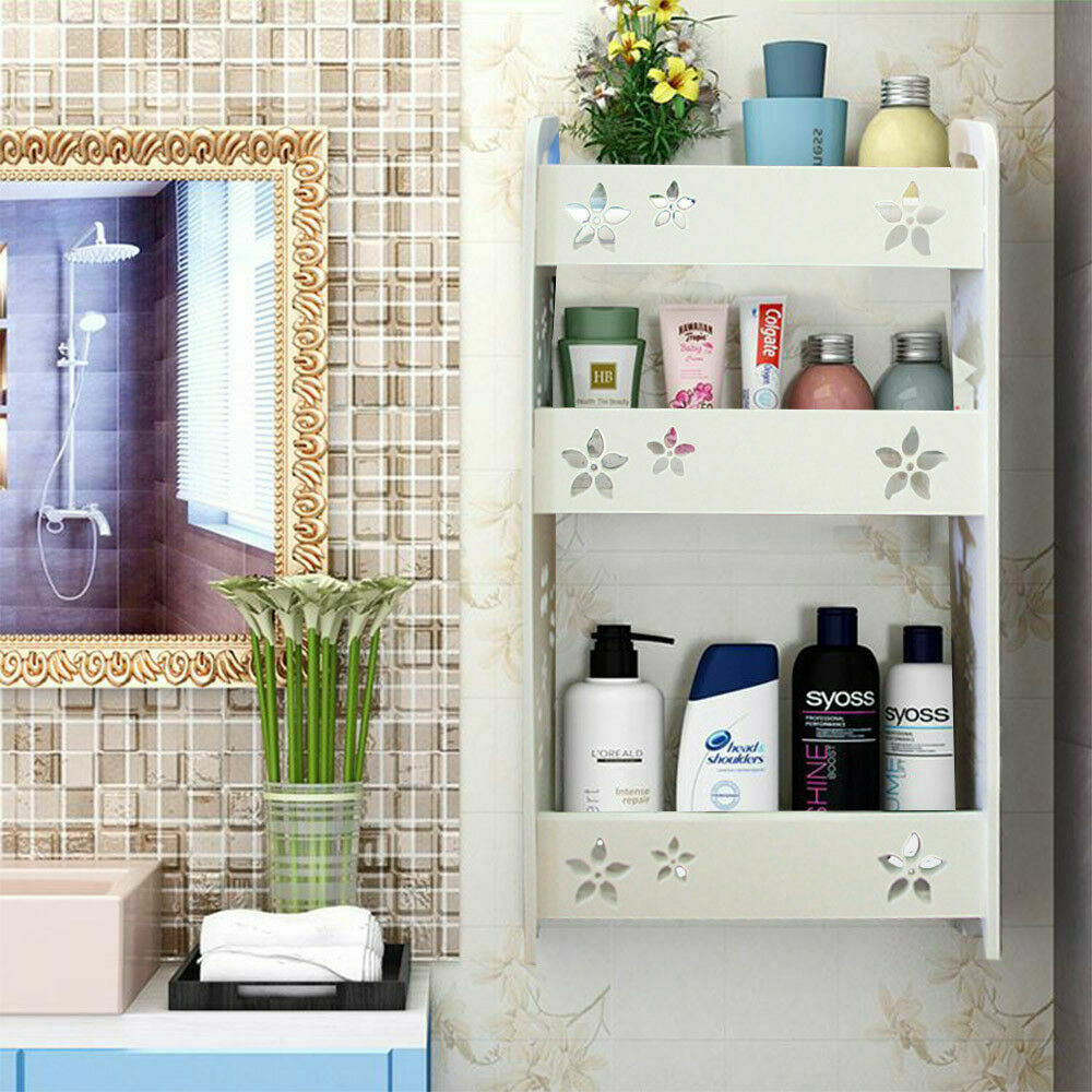 3 Tier Storage Shelf Bathroom Shower Organizer Caddy Rack Free Standing/Floating