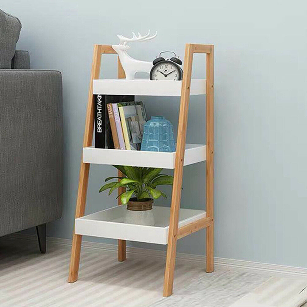 3/4 Tier Plant Pots Ladder Shelf Storage Unit Display Stand Bathroom Rack