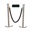 2pc Polished Steel Queue Rope Barrier Velvet Rope Stanchion Posts Stands 3 color