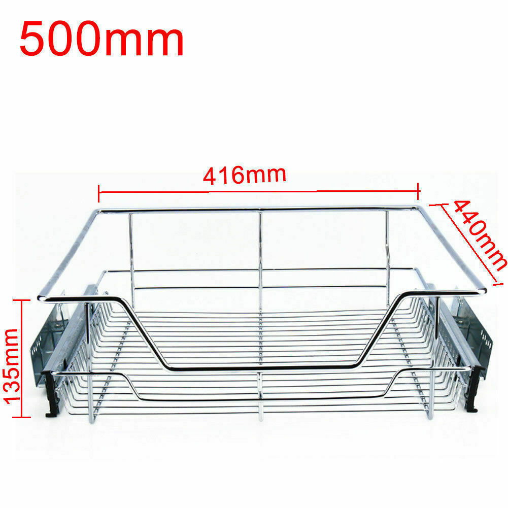 Pull Out Kitchen Baskets Slide Out Storage Basket Cupboard Drawer 350 - 600mm