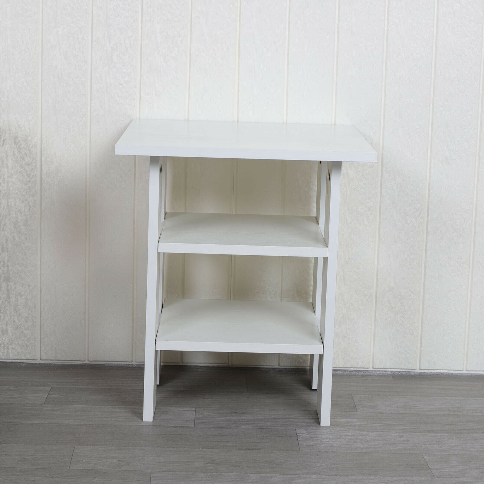 2 Tier Wooden Side End Table Nightstand Furniture Living Room Bedroom Storage