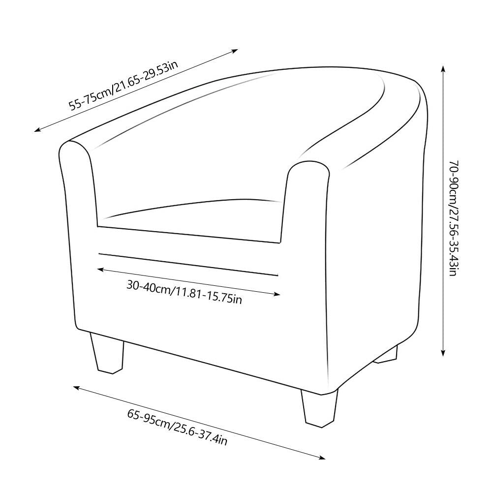Tub Chair Covers Slipcovers Elastic Polyester Fabric Armchair Sofa Seat Covers