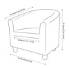 Tub Chair Covers Slipcovers Elastic Polyester Fabric Armchair Sofa Seat Covers