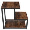 Industrial Bedside Table 3 Shelves Vintage Nightstand End Side Cabinet Stand