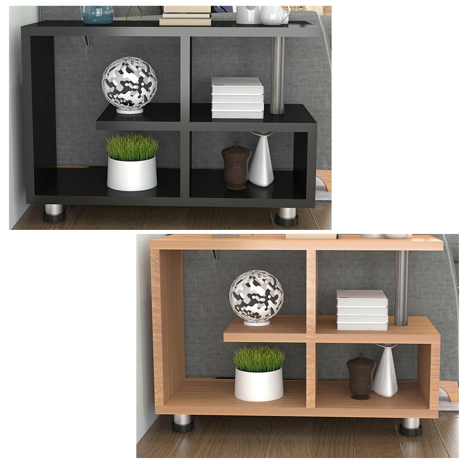 3-Tier Side End Table Open Shelves Storage Coffee Book Magazine Desk Living Room