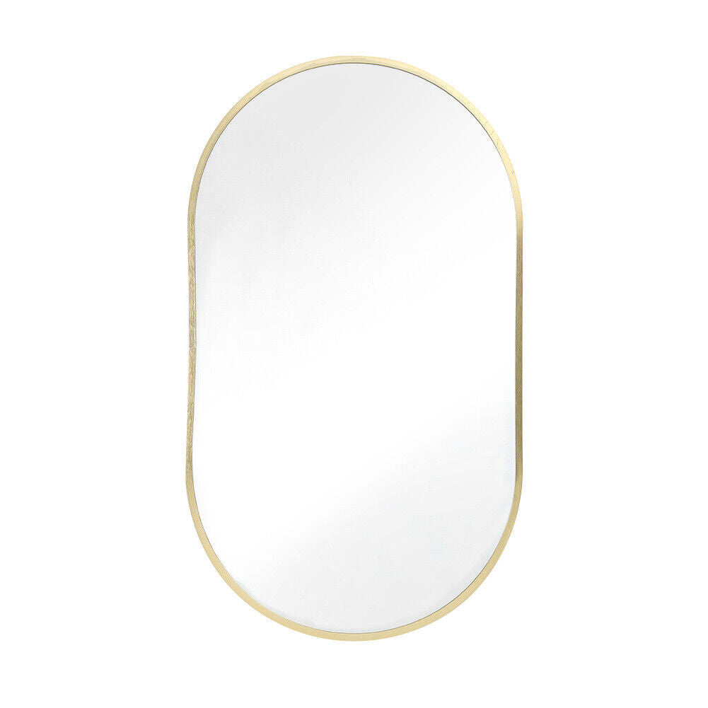70cm Arched Mirror Industrial Wall Mount Vanity Makeup Bathroom Metal Gold Frame