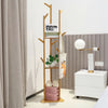 9 Hooks Coat Stand Bags Jacket Hallway Studio Tree Rack Clothes Hanger Organizer