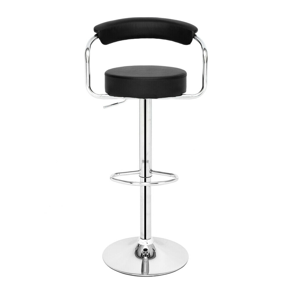 2pc Bar Stools Faux Leather Breakfast Swivel Kitchen living room Gas Lift Chairs