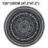 4 Sizes Round Non-slip Carpet Outdoor Floor Rug Mat Pads Geometric Acrylic