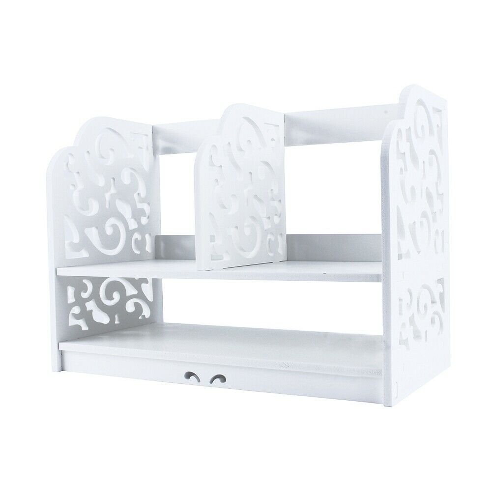 Desktop Bookshelf Storage Organizer Display Shelf Desk Tidy Rack for Home Office