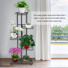 5 Tier Metal Flower Rack 6 Holder Shelf Indoor Outdoor Plant Pot Display Stand