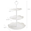 3 Tier Plastic Square/Round Cake Stand Afternoon Tea Wedding Party Tableware