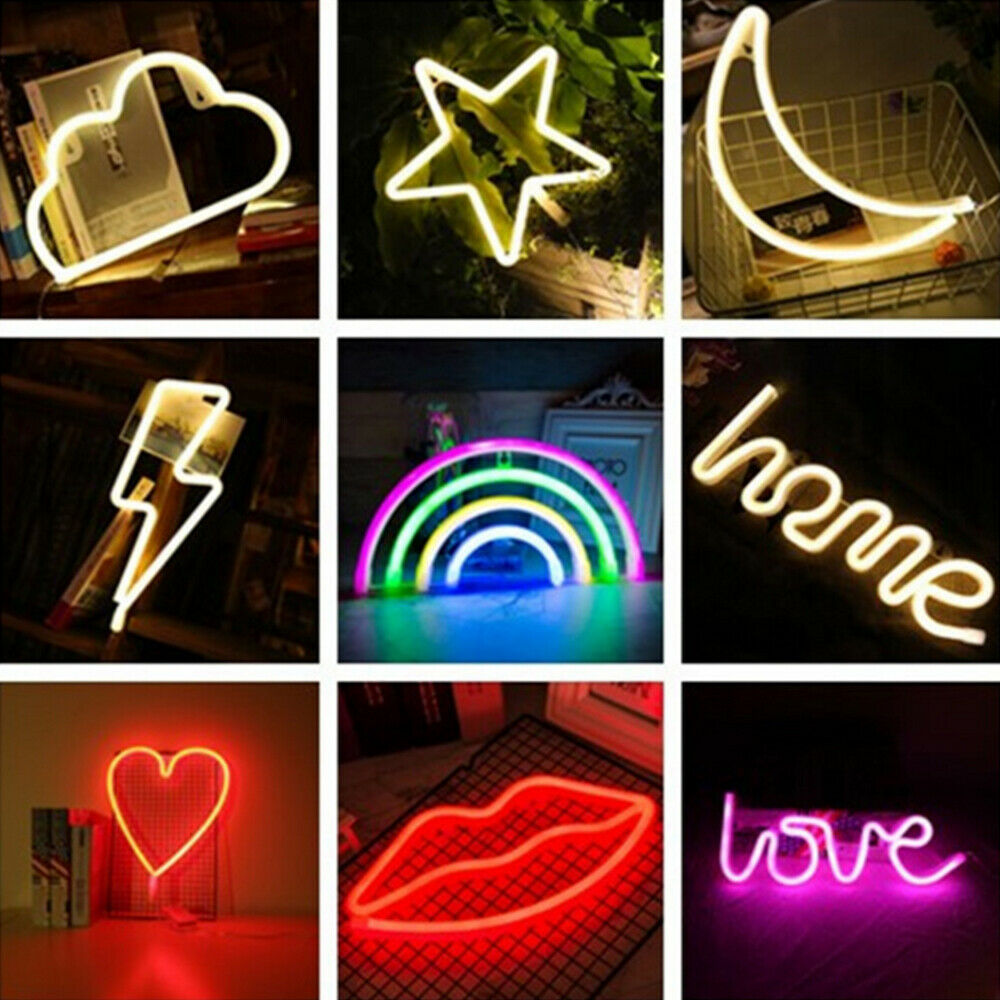 Led neon sign lights deals art wall decorative lights