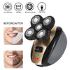 Men Electric Shaver Rechargeable Bald Head Razor 5 In 1 4D Rotary Beard Trimmer