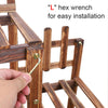 52" Height 5 Tiers Flower Rack Wooden Corner Plant Stand 6 Potted Shelf Terrace
