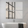 Set Of Self Adhesive Wall Mounted Bathroom Kitchen Bedroom Mirror Tiles 20cm UK