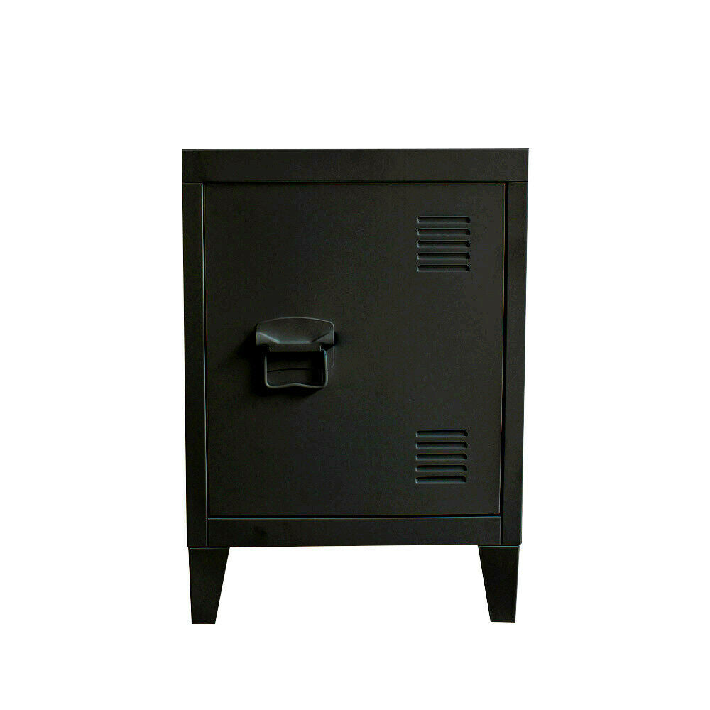 Metal Locker Table Storage Bedside Table Cabinet Bedroom Lamp End Side Table NEW